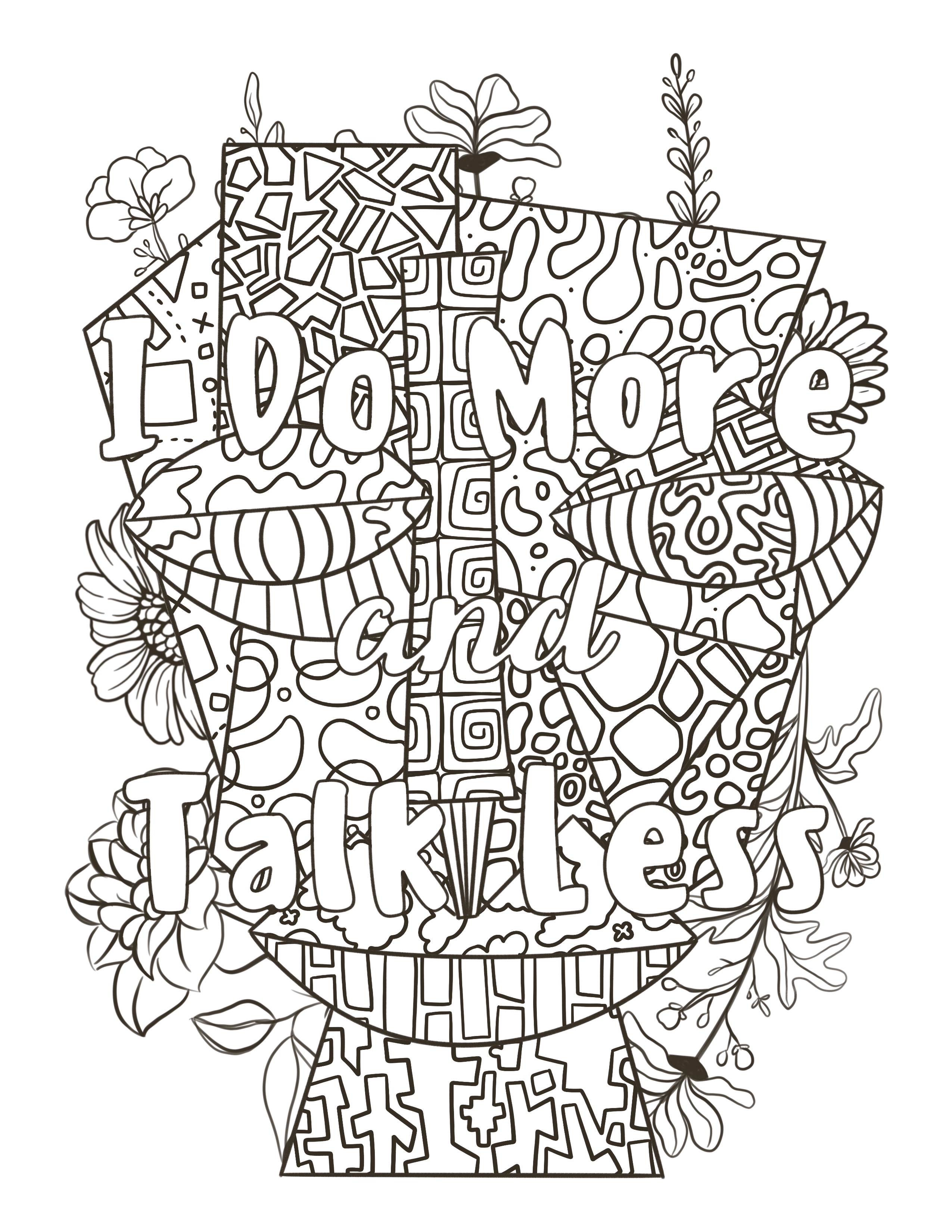 Self-Improvement Affirmations - Coloring Book for Adults + Bonus Affirmations Journal (PDF) - Image 8